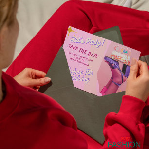 Pink Purple B Quinceanera Enregistrer La Carte Dat