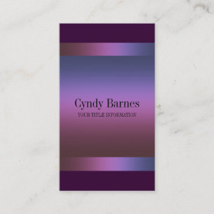 Pink Purple Blue Gradient sur Plum Carte de visite