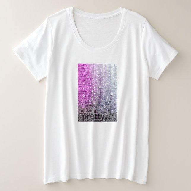 Pink Purple Plutôt Extraordinaire Plus Taille Grap (Design devant)