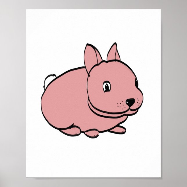 Pink Rabbit Poster (Devant)