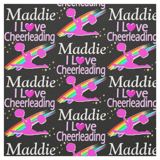 PINK RAINBOW I ADORE CHEERLEADES TISSU CUSTOMISÉ (Échantillon)