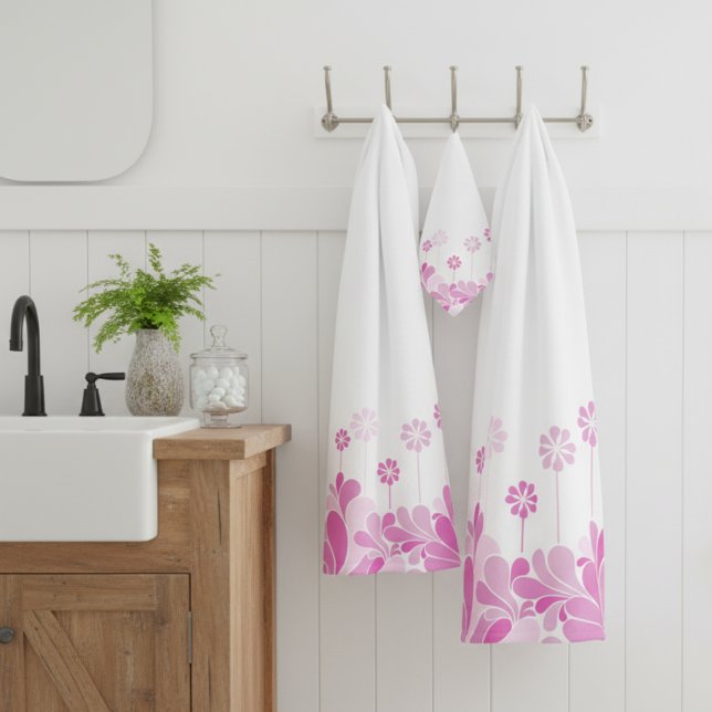 Pink Retro Floral Bloom (Créateur téléchargé)