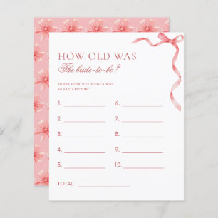 Pink Ribbon Bow Quel Âge Était Le Jeu De Mariée