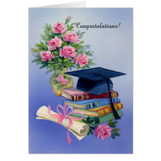 Pink roses casquette graduation personnalisable ca (Devant)