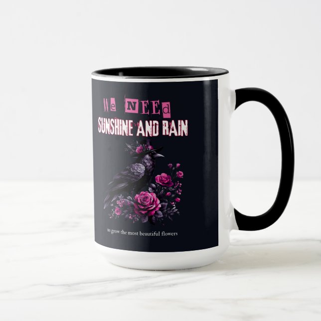 Pink Roses Gothic Mug (Droite)