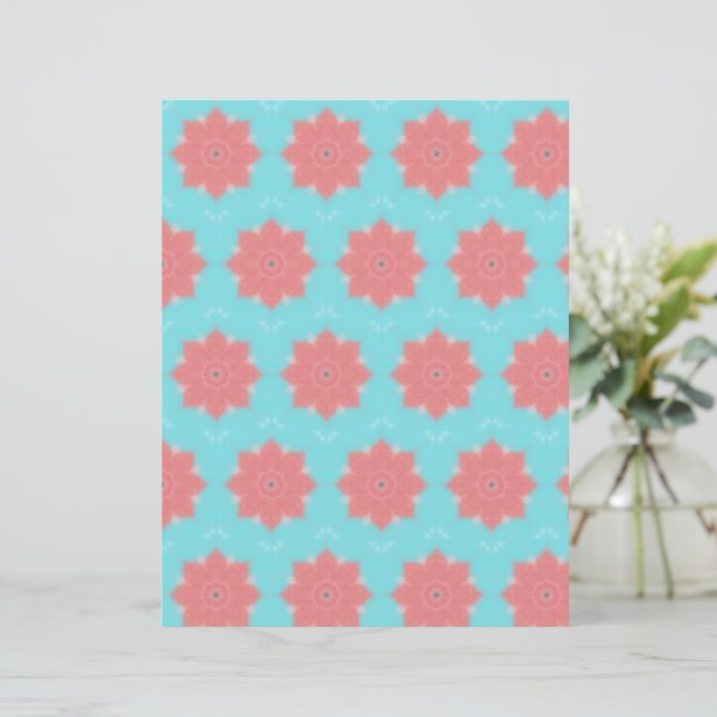 Pink Rosettes on Blue Scrapbook Paper (Debout devant)