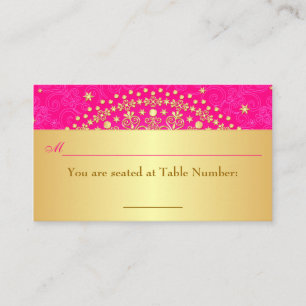 Pink, Roulettes d'or, Stars Mariage Carte Place