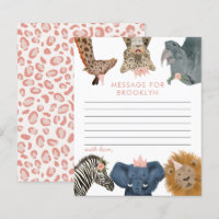 Pink Safari Anniversaire Fête heure Capsule Carte 