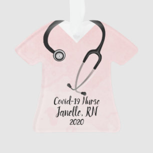 Pink Scrub Top Nurse 2020 Ornament