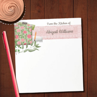 Pink Shabby Chic Bloc-notes cuisine