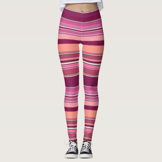 Pink Shade Illusion Stripe Leggings ★ Psydefx ★ (Devant)