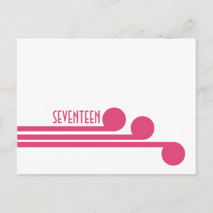 Pink Simple Déco Chic Numéro de table Carte postal