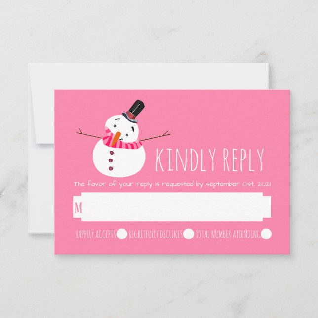 Pink Snowman RSVP (Devant)