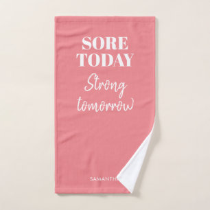 Pink Sore Aujourd'Hui Fort Demain Nom Exercice Gym