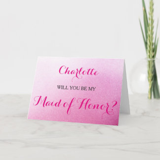 Pink Sparkle sera-tu ma carte de femme d'honneur
