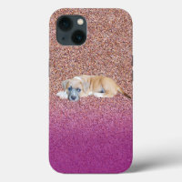 Pink Staffy Bull Terrier Puppy, iPhone 13 Coque