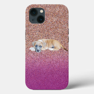 Pink Staffy Bull Terrier Puppy, iPhone 13 Coque
