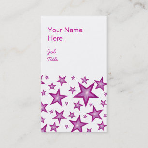 Pink Stars carte de visite portrait blanc