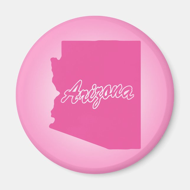 Pink State Arizona Magnet (Devant)