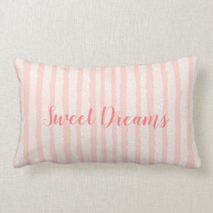 Pink Stripes Sweet Dreams Lumbar Coussin