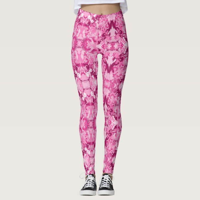 Pink sur des Leggings roses (Devant)