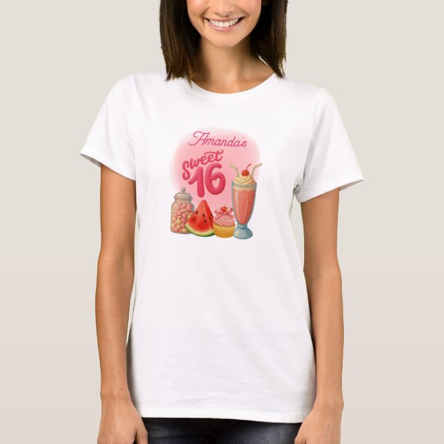 Pink Sweet Sixteen Tshirt (Devant)