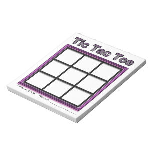 Pink Tac Toe Game Bloc-notes