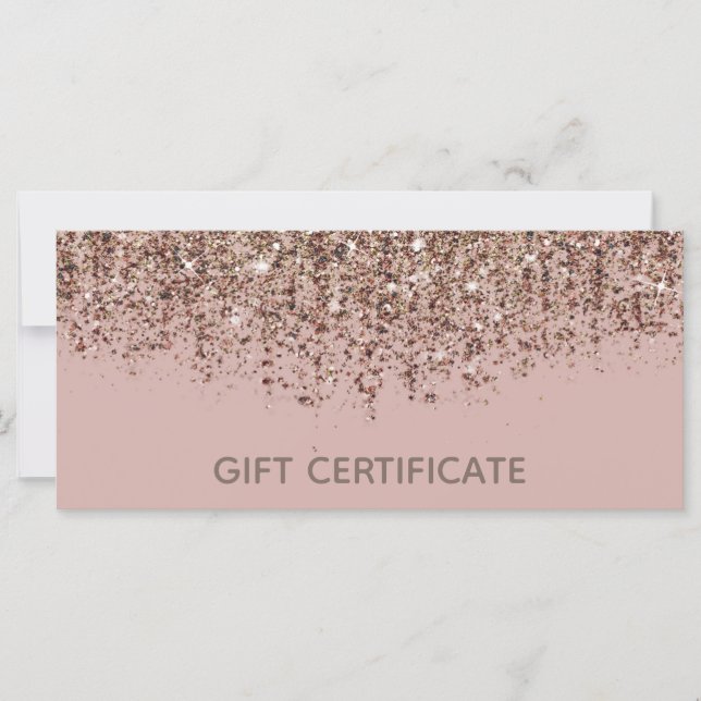 Pink Taupe bronze Parties scintillant or certifica (Devant)