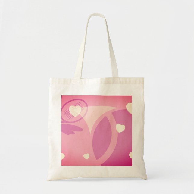 Pink tennis ball tote bag for women and girls (Devant)