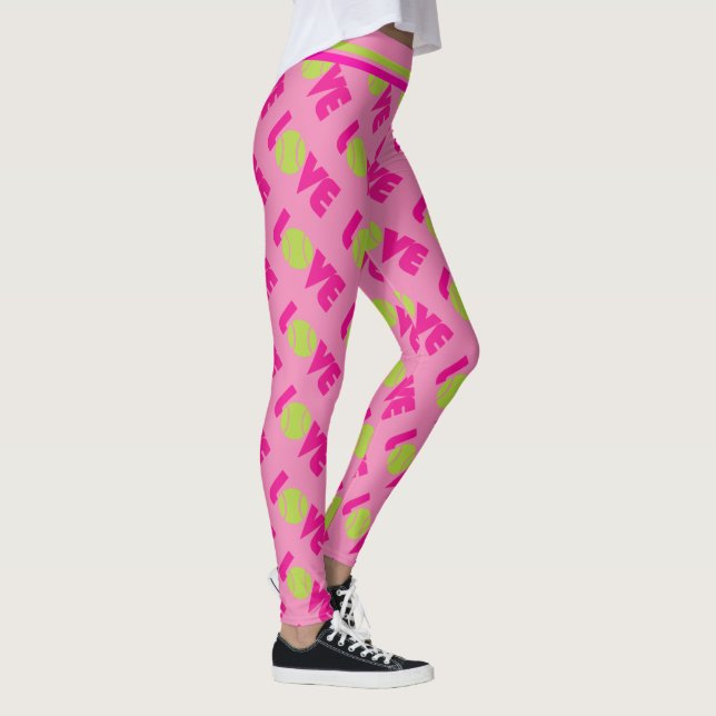 Pink Tennis LOVE - Leggings (Droite)