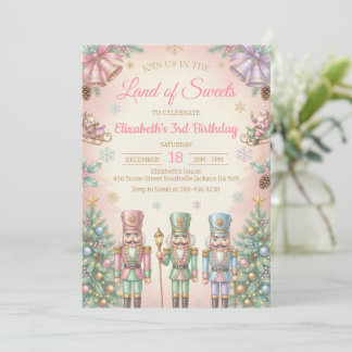 Pink The Nutcracker Birthday Invitation