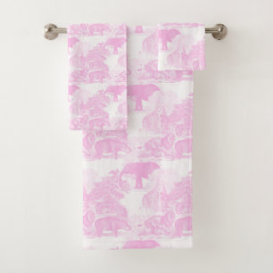 Pink Toile Jungle Animaux Safari Chinoiserie Girl