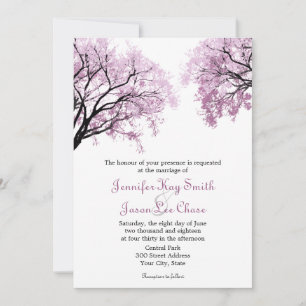 Pink Trees de Pastel - Invitations de mariage