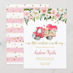 Pink Truck Notre Petite Amoureuse Invitation