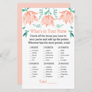 Pink Tulip Qu'y a-t-il dans votre sac à main