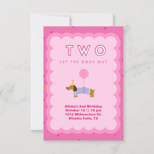Pink Two laissez les chiens sortir 2e Invitation d