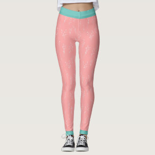 Pink Vintage Fleurs Fitness Leggings