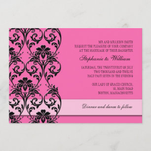 Pink Vintage Floral Faire-part de mariage