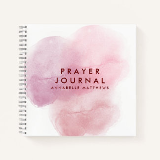 Pink Watercolor Christian Prayer Journal Carnet
