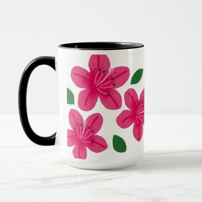Pink Watercolor Flower Mug (Gauche)