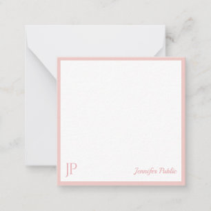 Pink White Chic manuscrite Nom Monogram Modèle