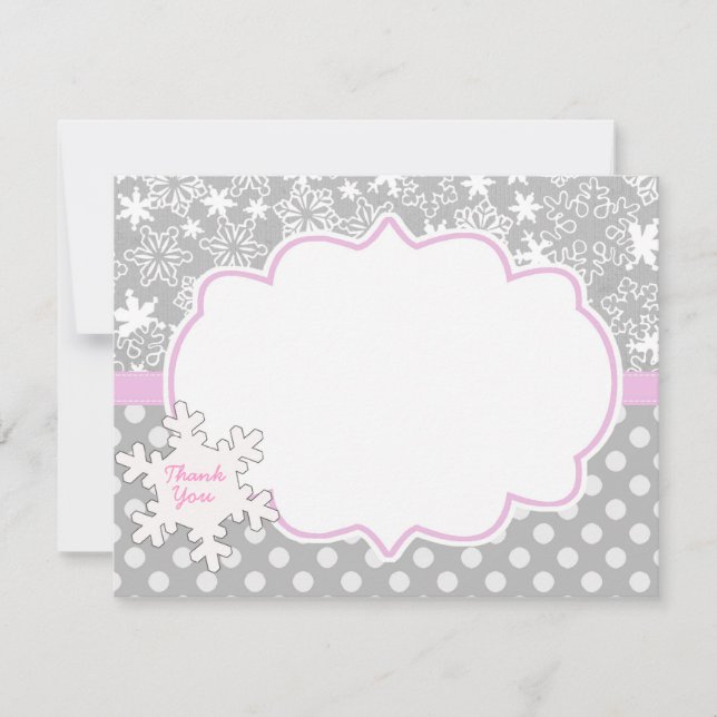 Pink WI-Interland Wonderland Carte de remerciement (Devant)