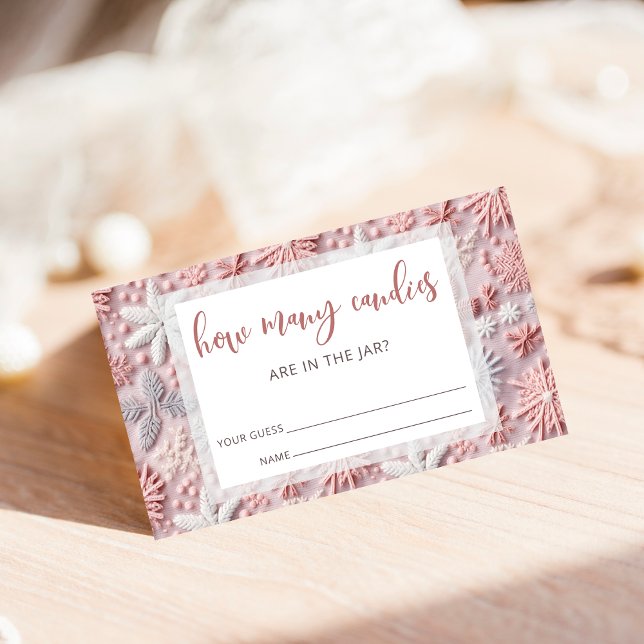 Pink Winter Devine combien de bonbons carte (Créateur téléchargé)