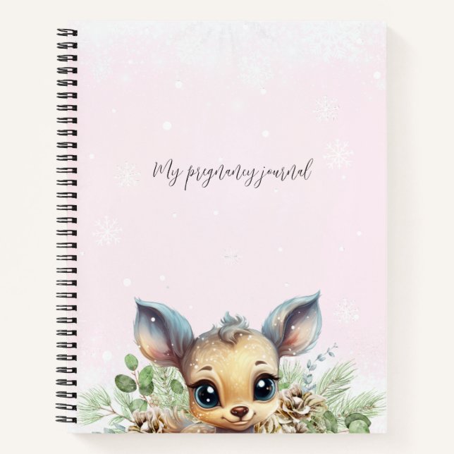 Pink Winter My Pregancy Sweet Little Deer Journal (Devant)