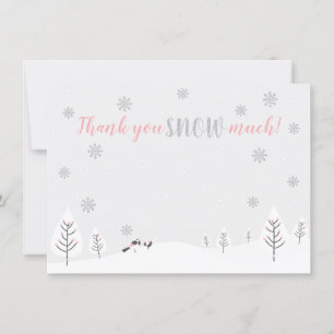 Pink Winter Wonderland - Merci carte de note