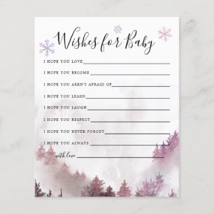 Pink Winter Wonderland Wives for Baby Card