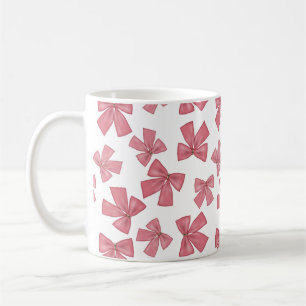 Pink Xmas Bows café Mug