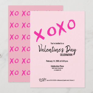 Pink Xoxo Valentine's day éditable