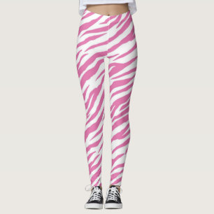 Pink Zebra Imprimer Leggings & Pantalons de Yoga