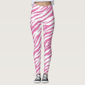 Pink Zebra Imprimer Leggings & Pantalons de Yoga